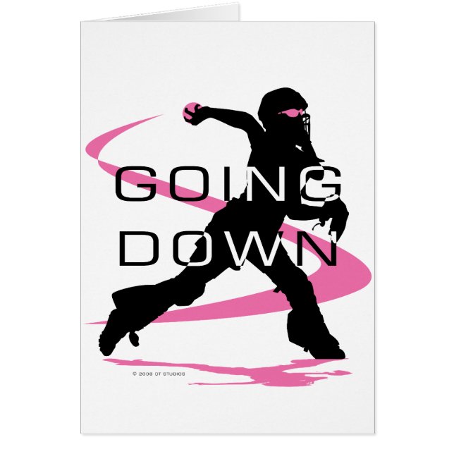 Going Down Pink Catcher Softball (Front)