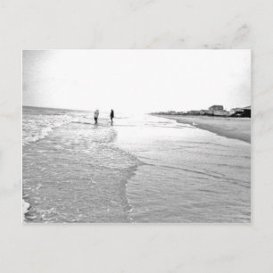 Going Fishing Photo In Black & White Postcard