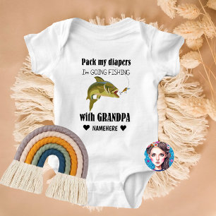 Going Fishing with Grandpa Baby Bodysuit