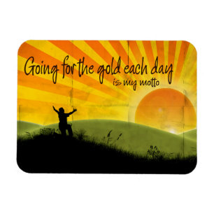 "Going for the gold" Motivation Affirmation Flexi Magnet