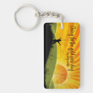 "Going for the gold" Motivation Affirmation Key Ring