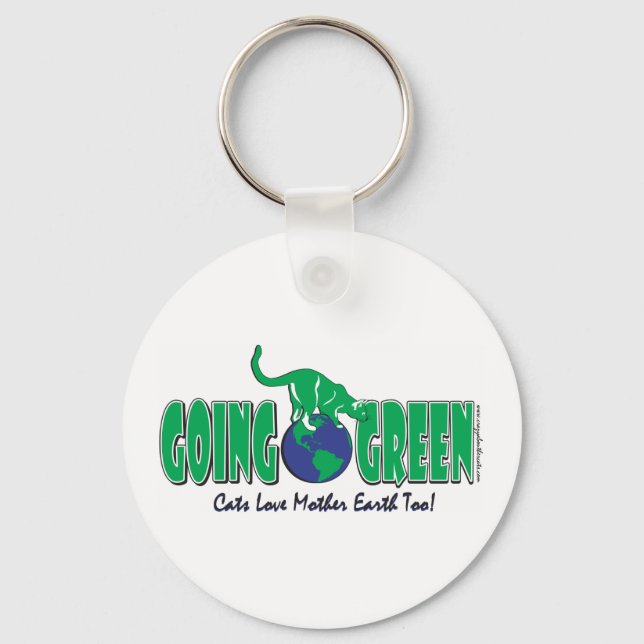 Going Green Earth Day Key Ring (Front)