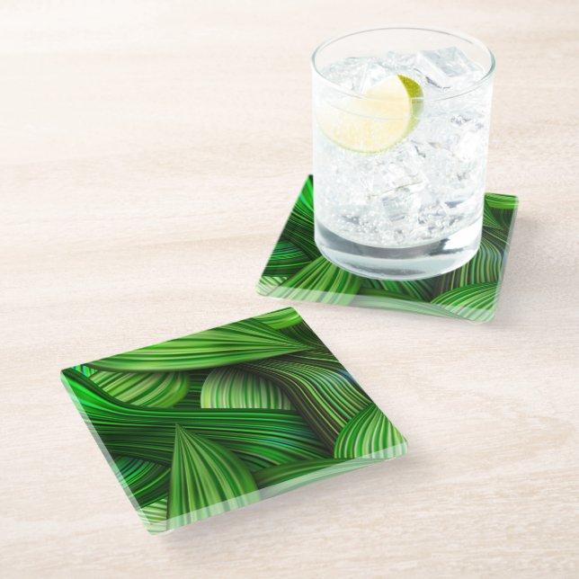 "Going Green" Glass Coaster  (Angled)