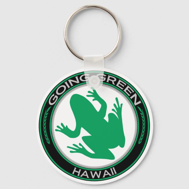 Going Green Hawaii Frog Key Ring (Front)