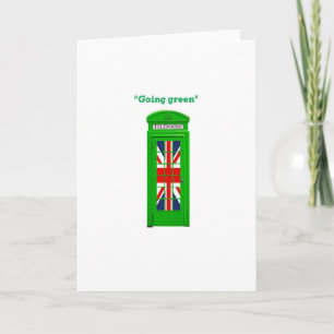 "Going green" London phone box Holiday Card