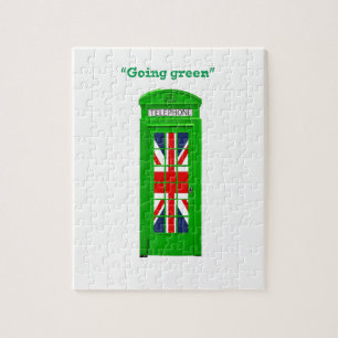 "Going green" London phone box Jigsaw Puzzle