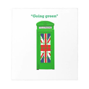 "Going green" London phone box Notepad