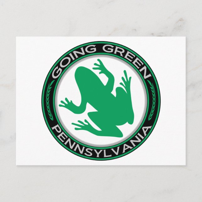 Going Green Pennsylvania Frog Postcard (Front)