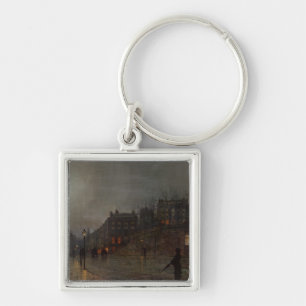 Going Home at Dusk, 1882 Key Ring
