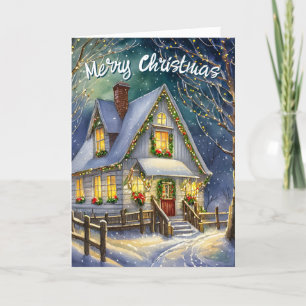 Going Home for Christmas Holiday Card