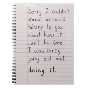 Going Out and Doing It notebook