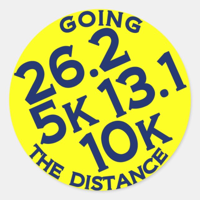 Going the Distance Classic Round Sticker (Front)