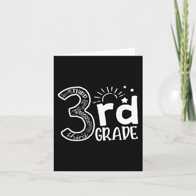 Going To 3rd Grade Teacher Squad and Third Grade B Card (Front)