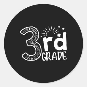 Going To 3rd Grade Teacher Squad And Third Grade B Classic Round Sticker