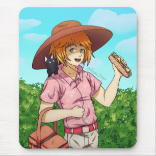 Going to a Picnic with a Cat  Mouse Pad