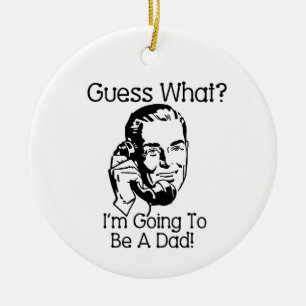 Going To Be a Dad Black Ceramic Ornament