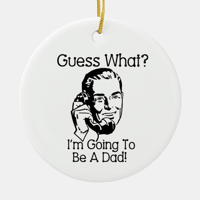 Going To Be a Dad Black Ceramic Ornament (Front)