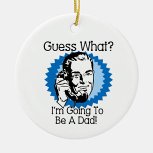 Going To Be a Dad Blue Ceramic Ornament