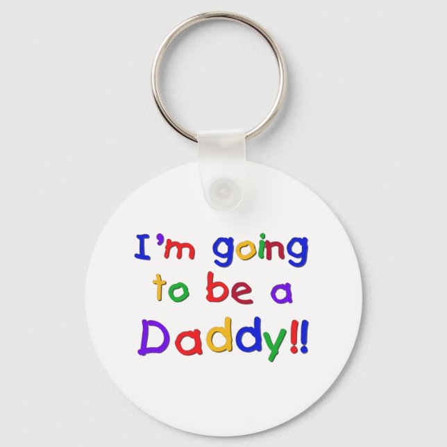 Going to be a Dad-Primary Colours Key Ring (Front)