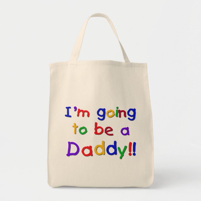 Going to be a Dad-Primary Colours Tote Bag (Front)