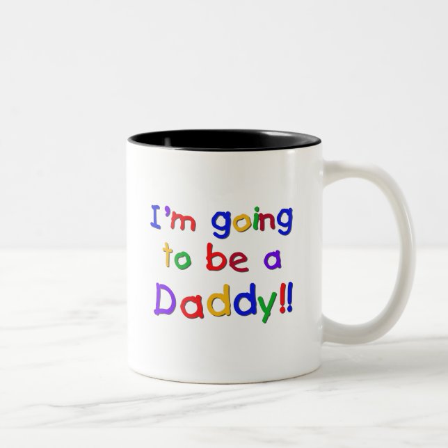 Going to be a Dad-Primary Colours Two-Tone Coffee Mug (Right)