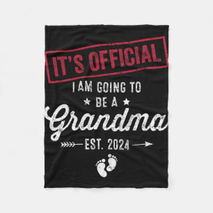 Going To Be A Grandma First Mothers Day For Grandm Fleece Blanket