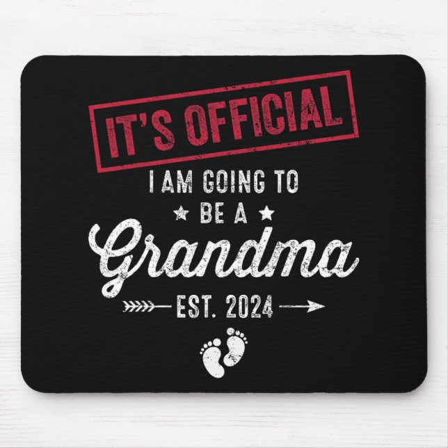 Going To Be A Grandma First Mothers Day For Grandm Mouse Pad (Front)