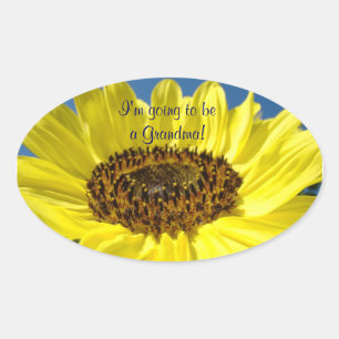 Going to be a Grandma stickers Sunflowers New Baby