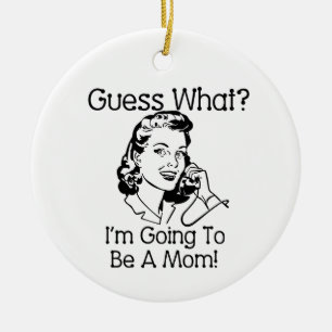 Going To Be a Mum Black Ceramic Ornament
