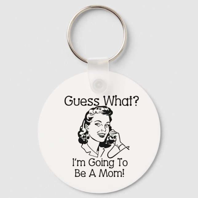 Going To Be a Mum Black Key Ring (Front)