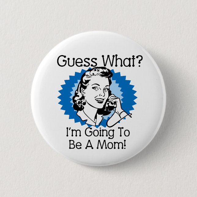 Going To Be a Mum Blue 6 Cm Round Badge (Front)