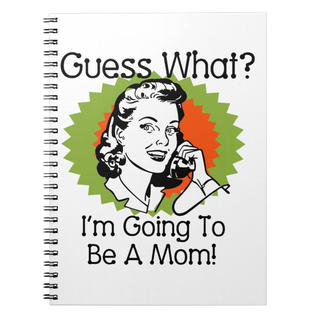 Going To Be a Mum Orange Green Notebook (Front)