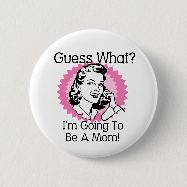 Going To Be a Mum Pink 6 Cm Round Badge (Front)