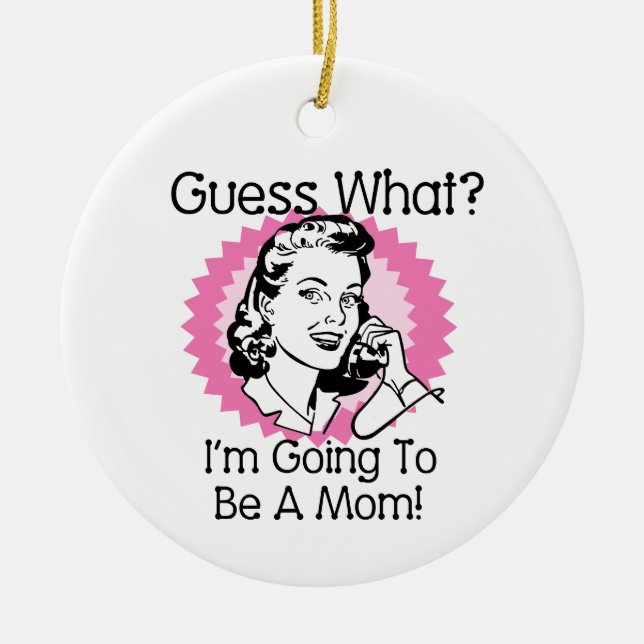 Going To Be a Mum Pink Ceramic Ornament (Front)