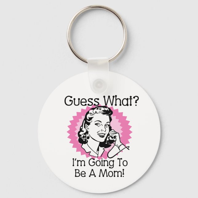 Going To Be a Mum Pink Key Ring (Front)