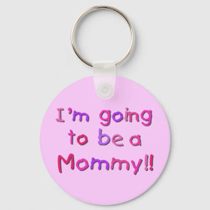 Going to be a Mummy - Pink and Purple Key Ring