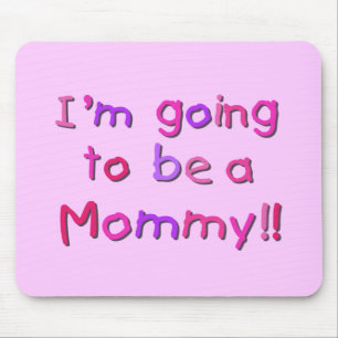 Going to be a Mummy - Pink and Purple Mouse Pad
