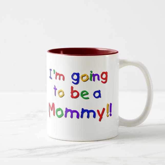 Going to be a Mummy Primary Colours Two-Tone Coffee Mug (Right)