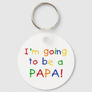 Going to be a Papa - Primary Colours Key Ring