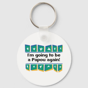 Going to be a Papou again! Key Ring