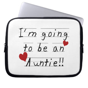 Going To Be An Auntie Kid Print Tshirts and Gifts Laptop Sleeve