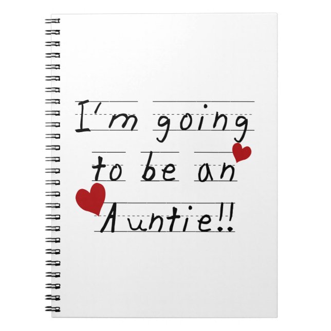 Going To Be An Auntie Kid Print Tshirts and Gifts Notebook (Front)