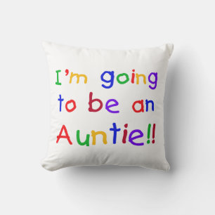 Going To Be An Auntie Primary Colours Gifts Cushion