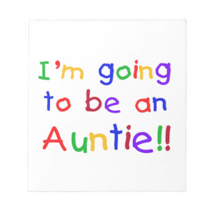 Going To Be An Auntie Primary Colours Gifts Notepad