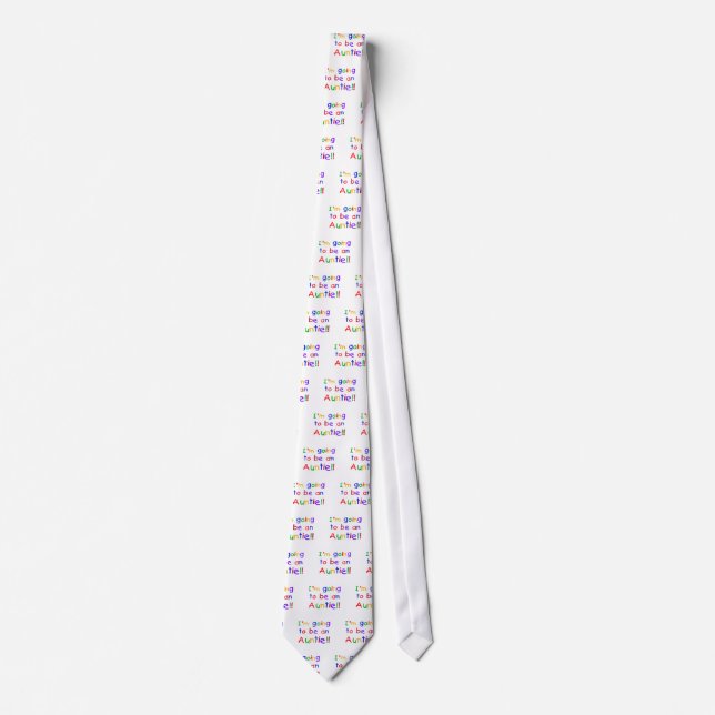 Going to be an Auntie Primary Colours Tie (Front)