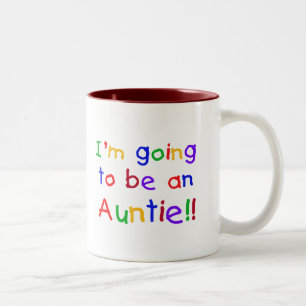 Going to be an Auntie Primary Colours Two-Tone Coffee Mug