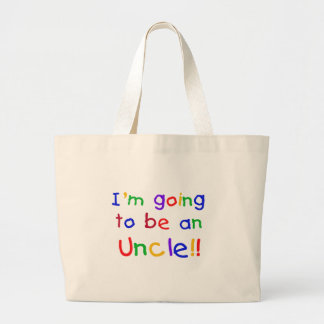 Going to be an Uncle Primary Colours Text Large Tote Bag