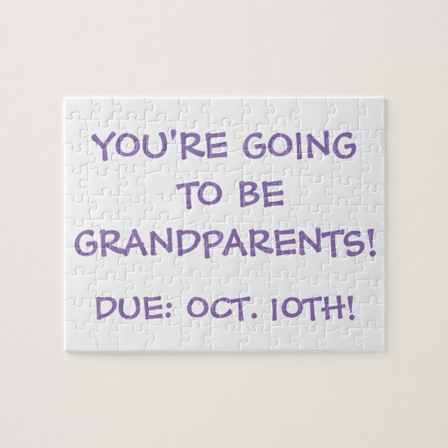 "Going to be Grandparents!" Puzzle (Horizontal)