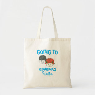 "GOING TO GRANDMA'S HOUSE" TOTE BAG WITH CUTE FACE