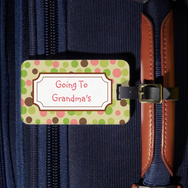 Going To Grandma's Pink  Luggage Tag (Front Insitu 4)